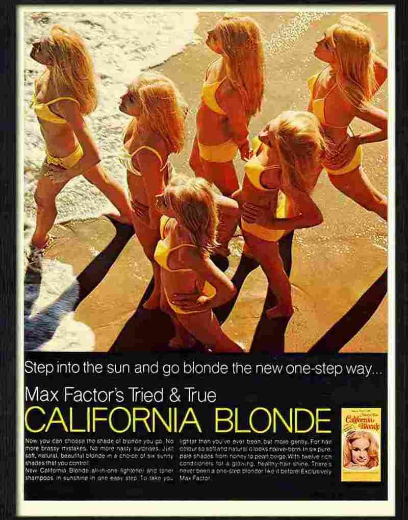 max factor california blonde 1970s Advert A4 Photo Print