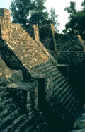 mayan temple steps Vintage A4 Photo Print