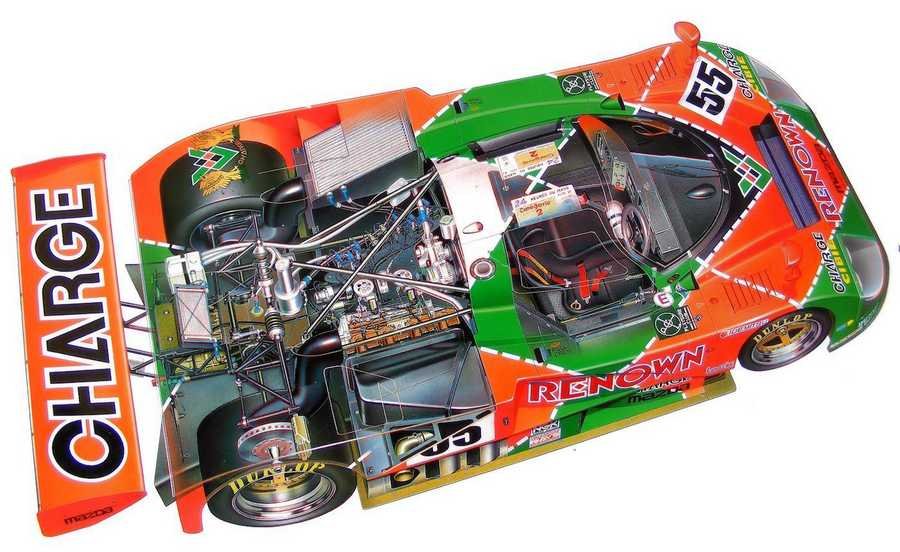 mazda 787b cutaway A4 Photo Print