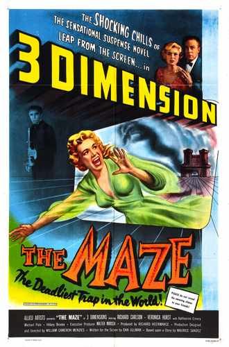 maze 1953  02 film star poster A4 Photo Print
