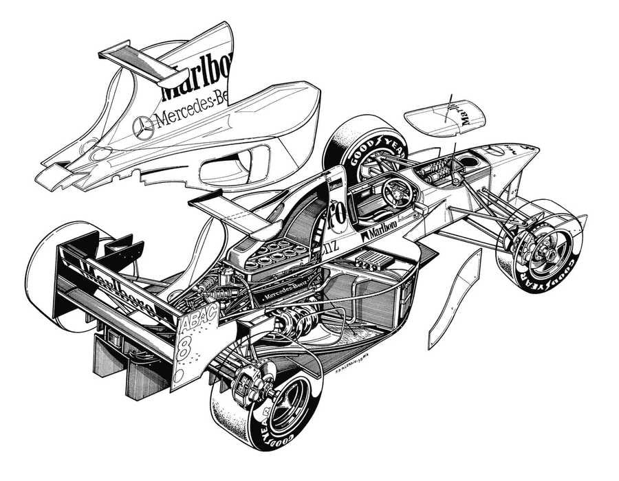 mclaren mp4 10 cutaway A4 Photo Print