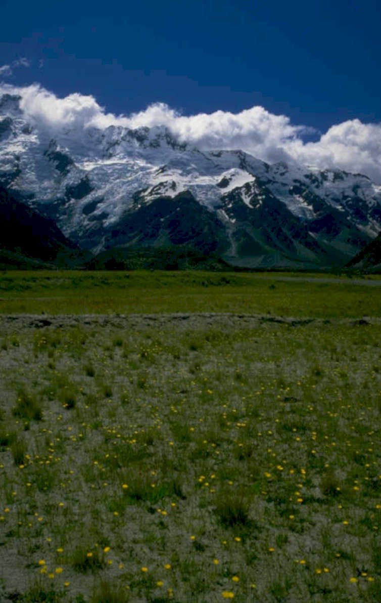 meadow mountains sky 1980s 1990s A4 Photo Print