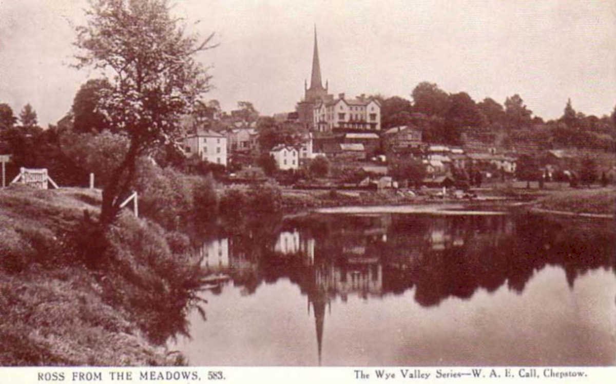 meadows chepstown riverVintage 1880s 1900s A4 Photo Print