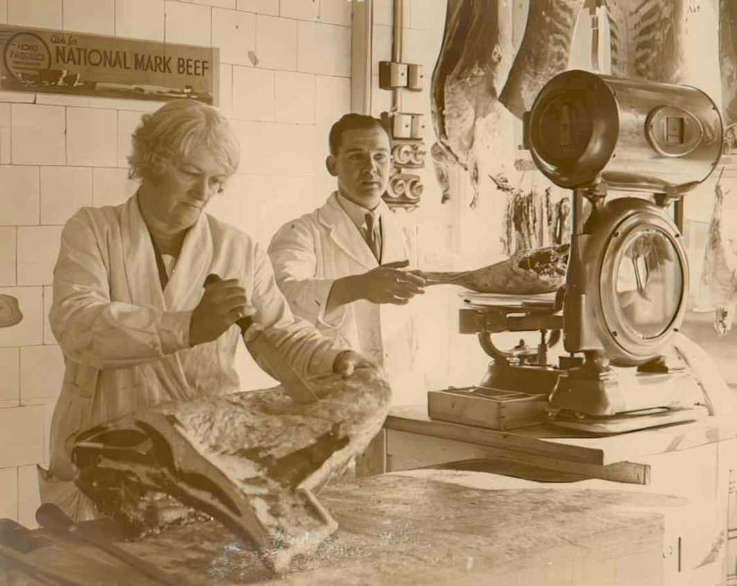 meat cutting machine Vintage world war A4 Photo Print