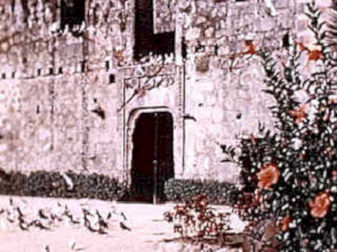 medieval stone wall1980s 1990s A4 Photo Print