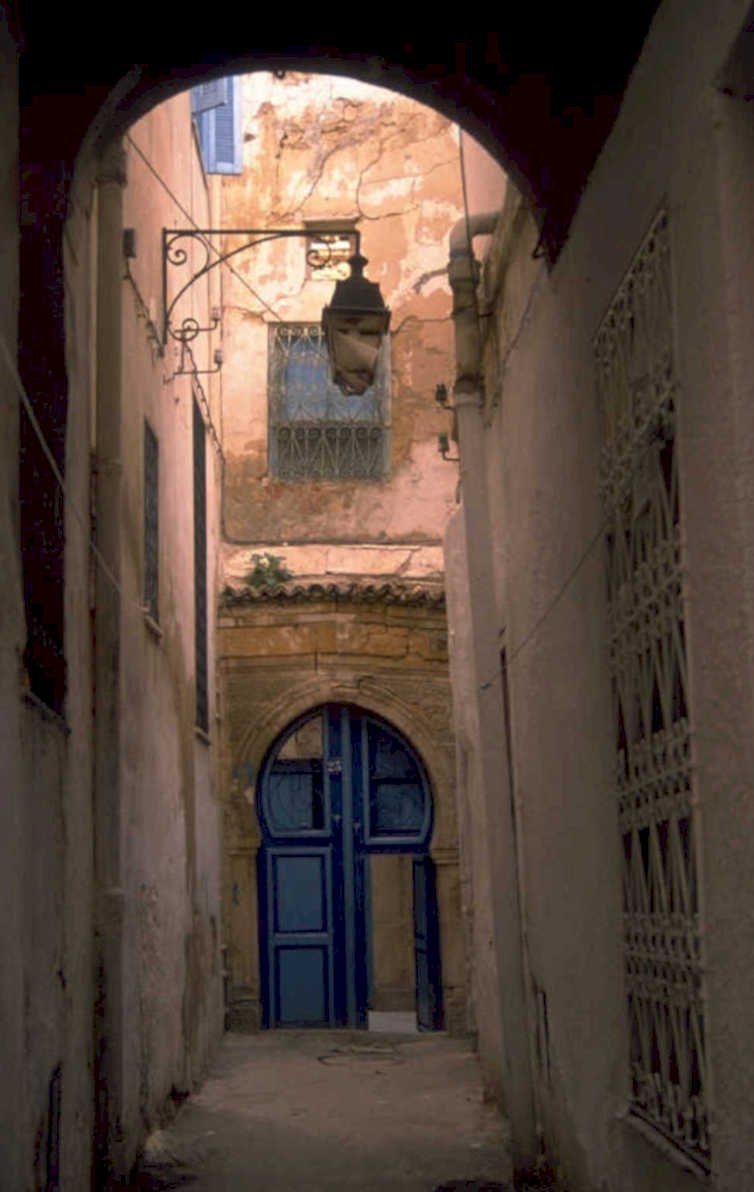 medina blue door 1980s 1990s A4 Photo Print