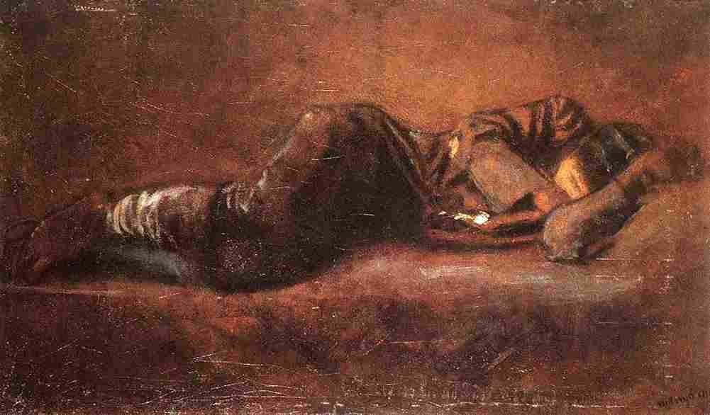 medn Reclining Soldier Art A4 Photo Print