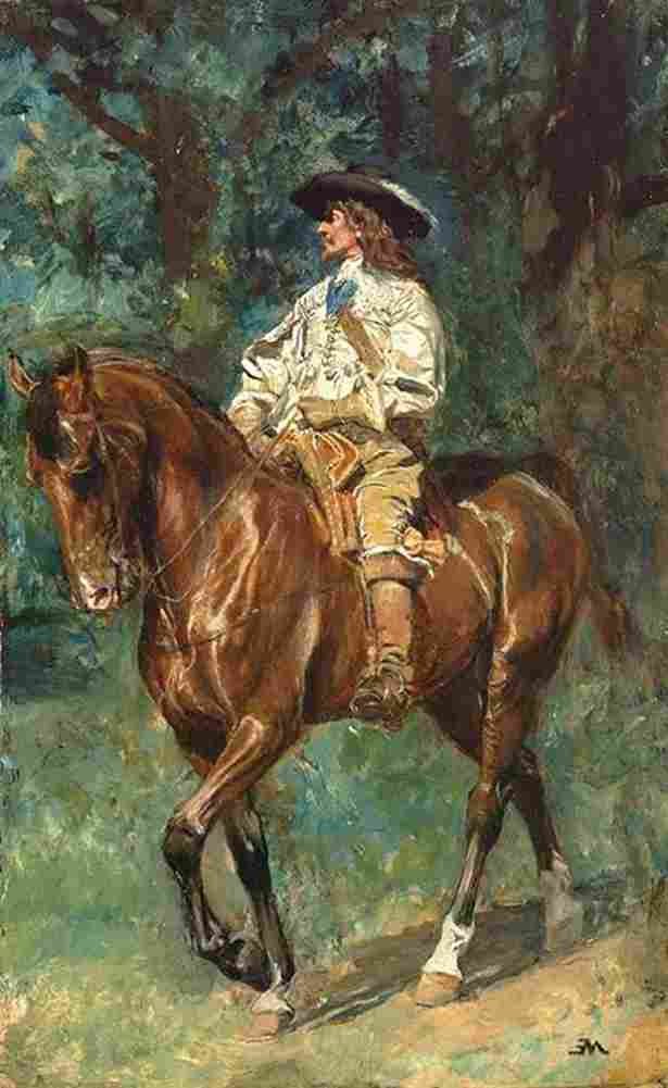meissonier mounted cavalier Art A4 Photo Print