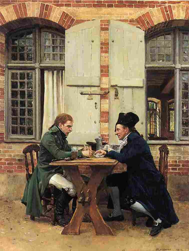 meissonier the card players Art A4 Photo Print