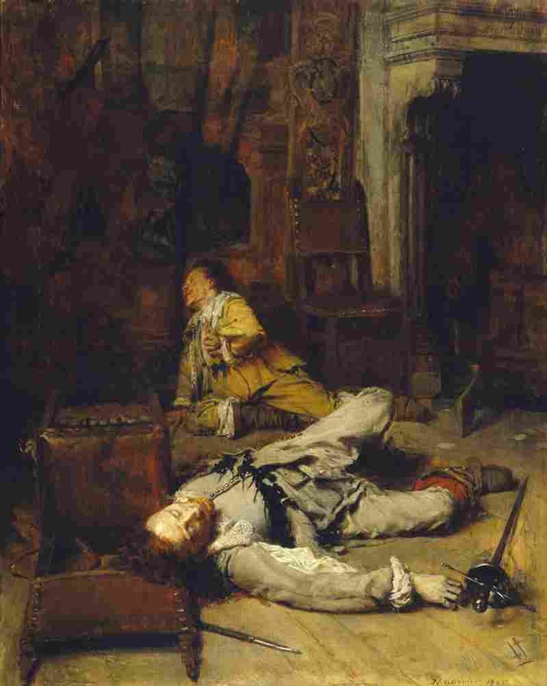 meissonier the end of the game Art A4 Photo Print