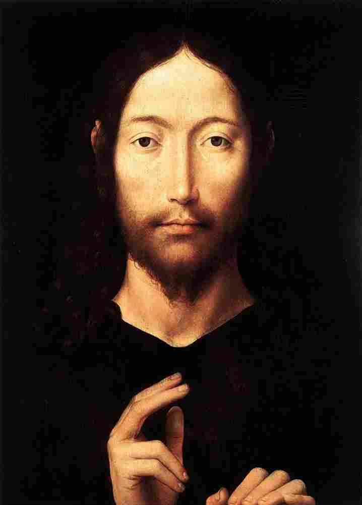 memling christ giving his blessing Art A4 Photo Print