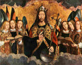 memling christ surrounded by musician angels Art A4 Photo Print