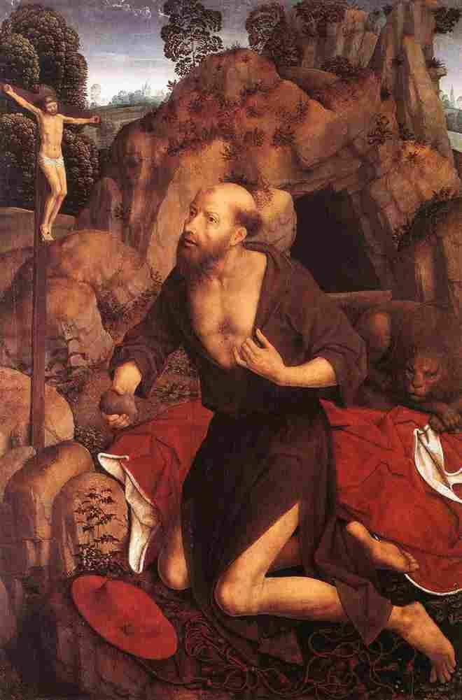memling saint jerome Art A4 Photo Print