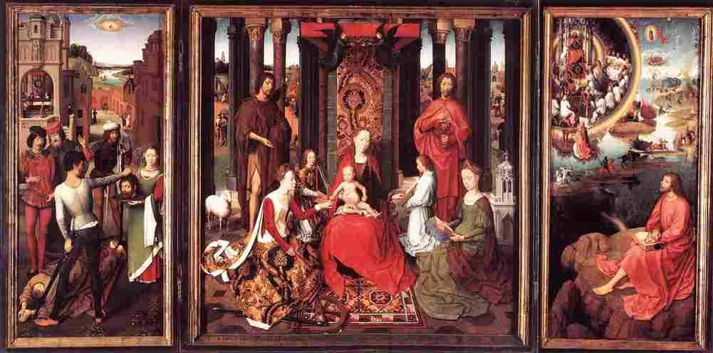 memling saint john altarpiece Art A4 Photo Print