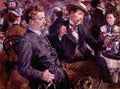 men At the Beer Garden Art A4 Photo Print