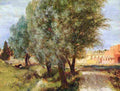 men Construction Site with Willows main Art A4 Photo Print