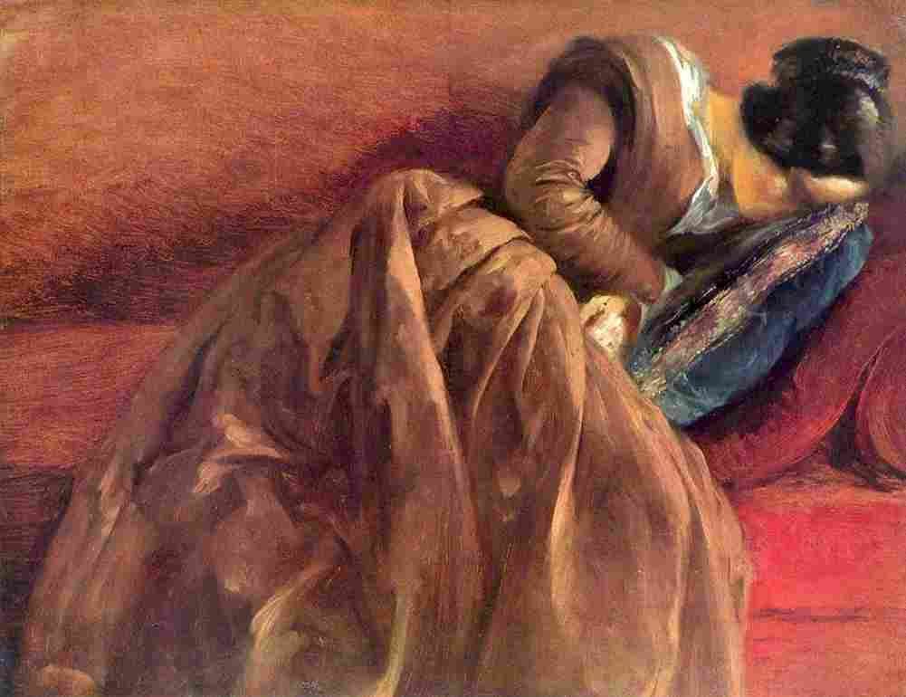 men Emilie Sleeping Art A4 Photo Print
