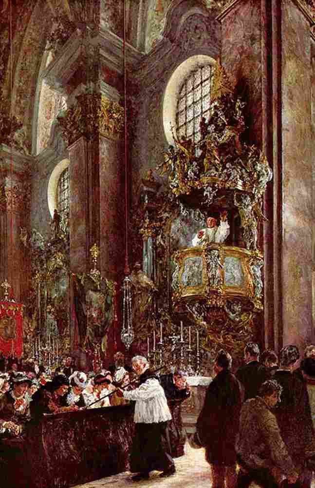 men Pulpit Preaching in the Church of Innsbruck Art A4 Photo Print