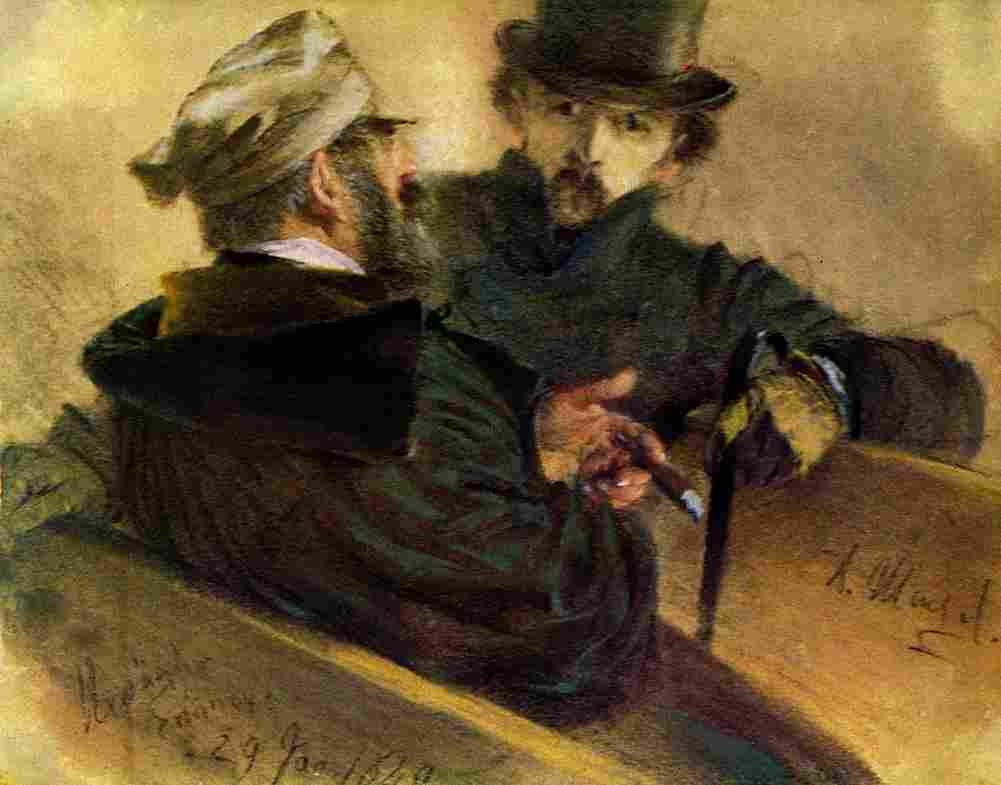 men Two Discussing Voters Art A4 Photo Print