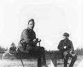men bench bird Vintage world war A4 Photo Print
