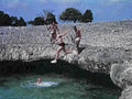 men pool jumping1980s 1990s A4 Photo Print
