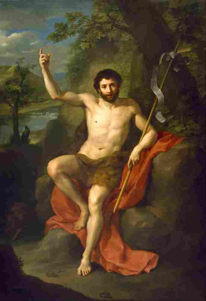 mengs saint john the baptist preaching in the wilderness Art A4 Photo Print