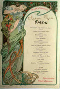menu by Mucha 1 Vintage Advert A4 Photo Print
