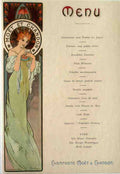 menu by Mucha 4 Vintage Advert A4 Photo Print