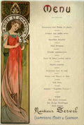 menu by Mucha 5 Vintage Advert A4 Photo Print