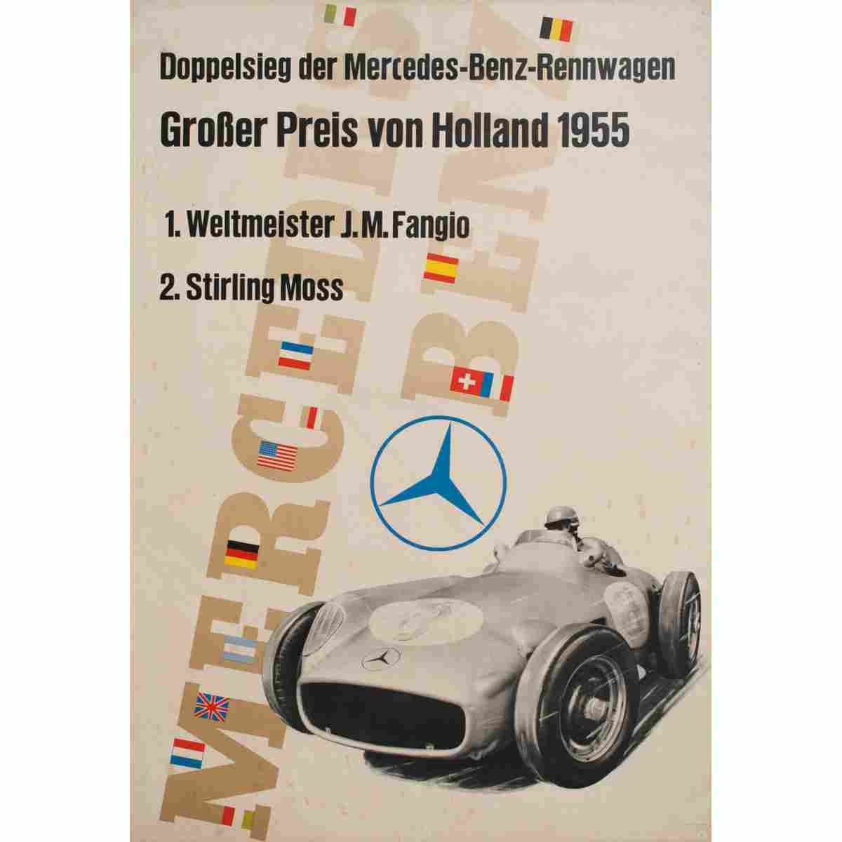 mercedes benz anton stankowski 1955 2 Advert A4 Photo Print