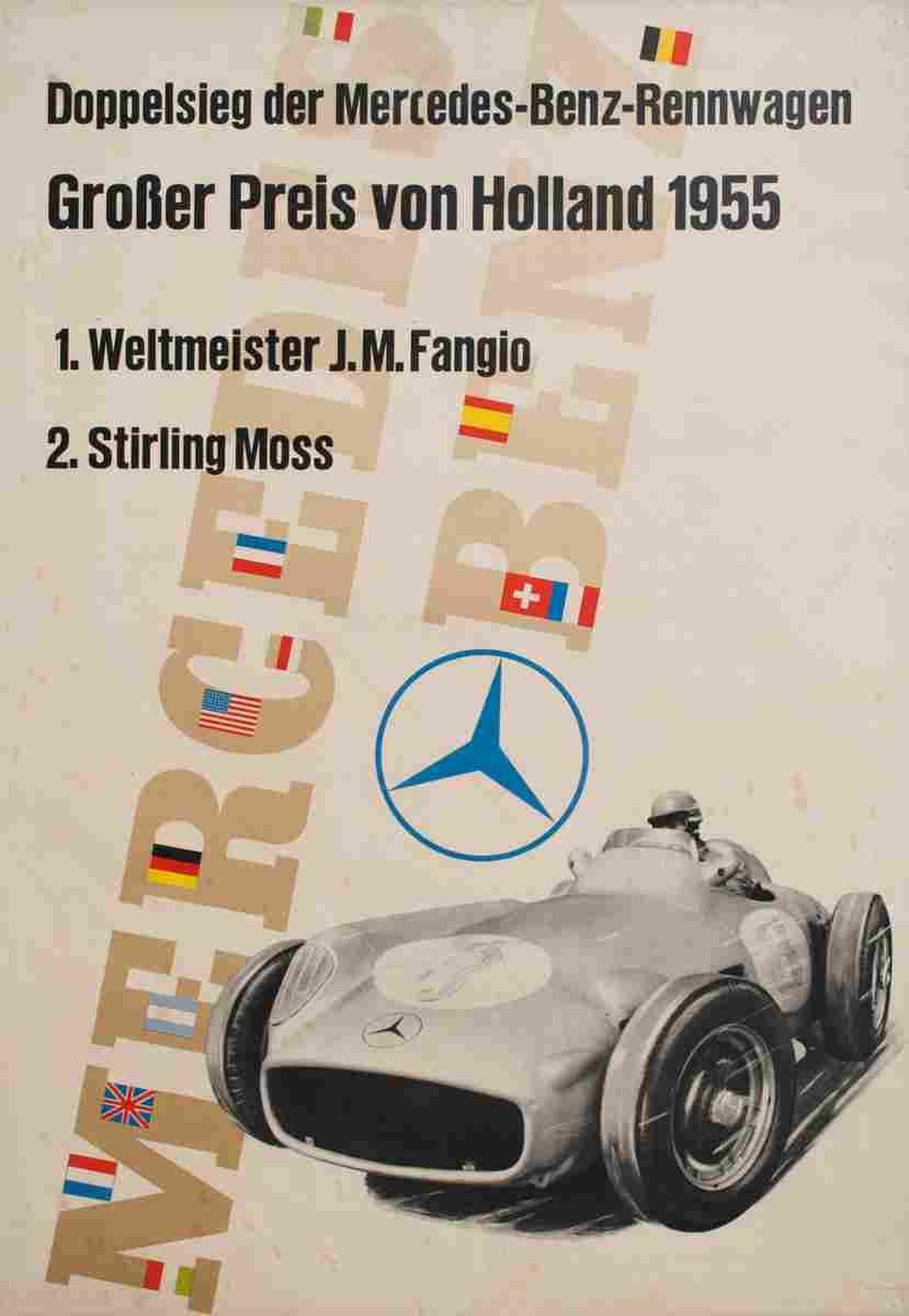 mercedes benz anton stankowski 1955 4 Advert A4 Photo Print