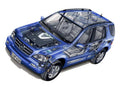 mercedes benz ml 400 2001 cutaway A4 Photo Print