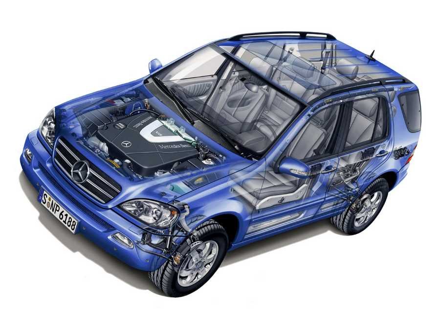 mercedes benz ml 400 2001 cutaway A4 Photo Print