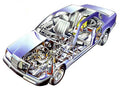 mercedes benz w124 cutaway A4 Photo Print