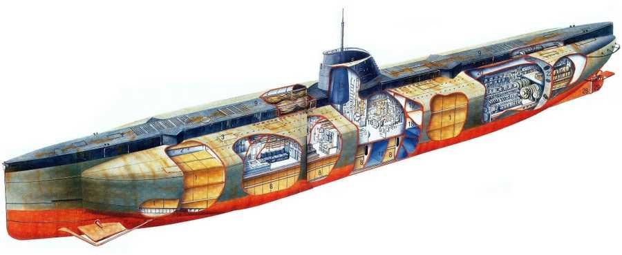 merchant submarine deutschland cutaway A4 Photo Print