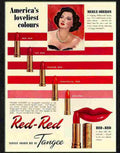 merle oberon red red tangee lipstick Advert A4 Photo Print