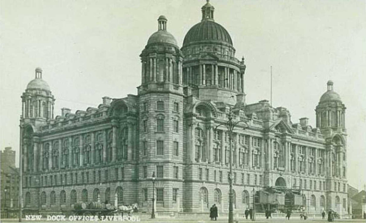 mersey dock officesVintage 1880s 1900s A4 Photo Print