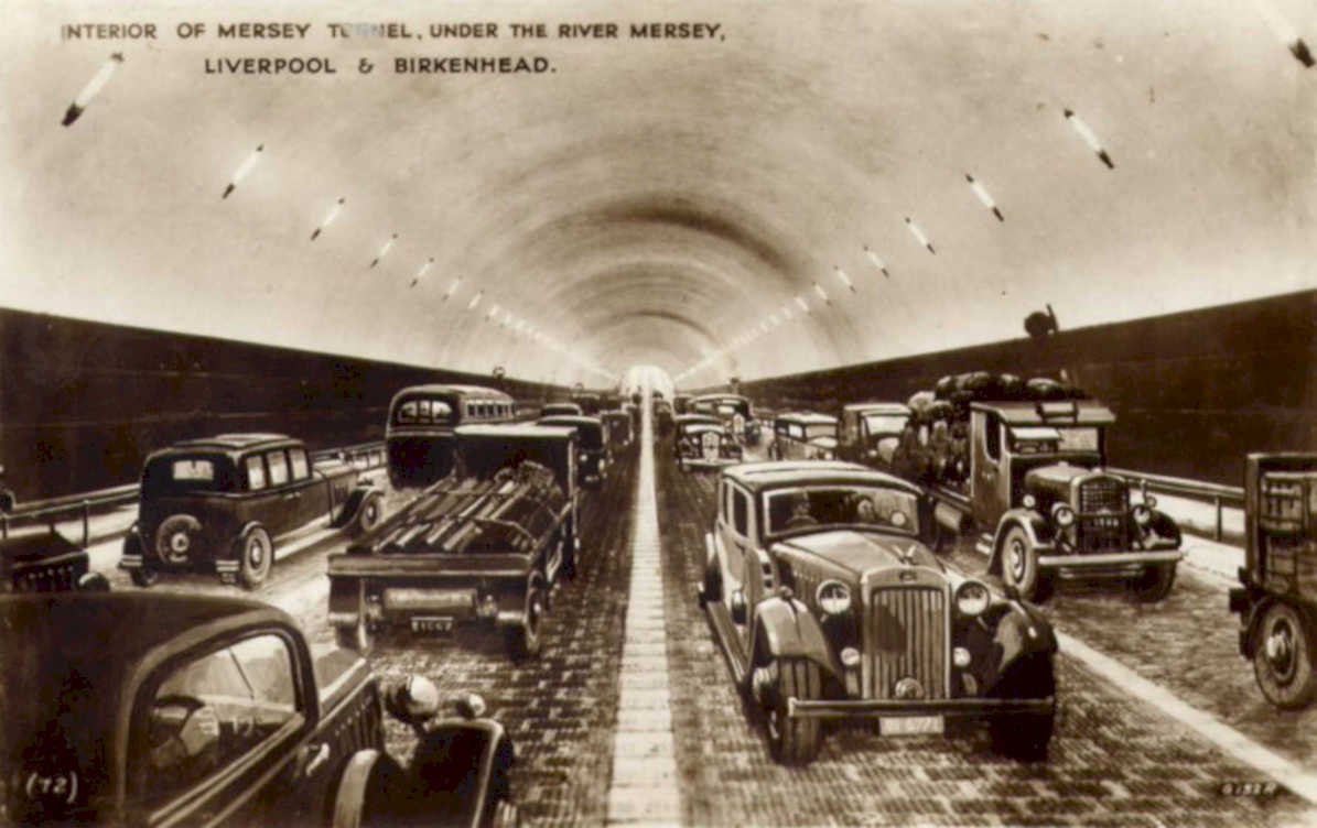mersey tunnel interiorVintage 1880s 1900s A4 Photo Print