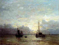 mes Fishing Boats Near The Coast Art A4 Photo Print