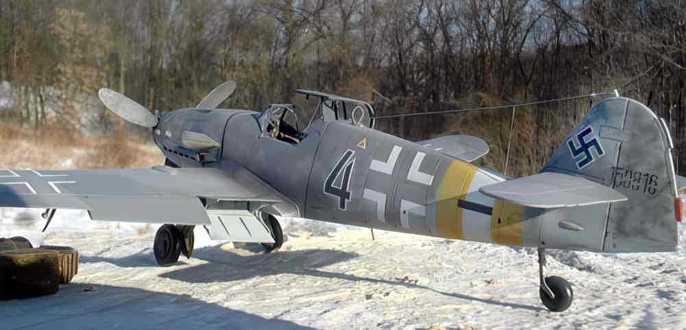 messerschmitt bf109g6 model Vintage world war A4 Photo Print