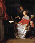 met Virginal Player Art A4 Photo Print