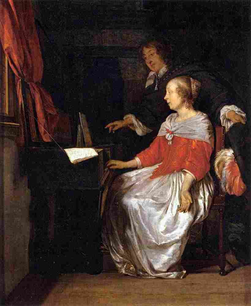 met Virginal Player Art A4 Photo Print