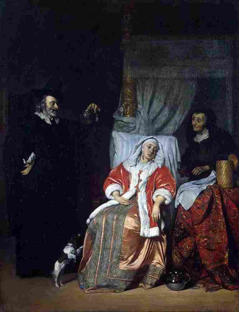 met Visit of the Physician Art A4 Photo Print
