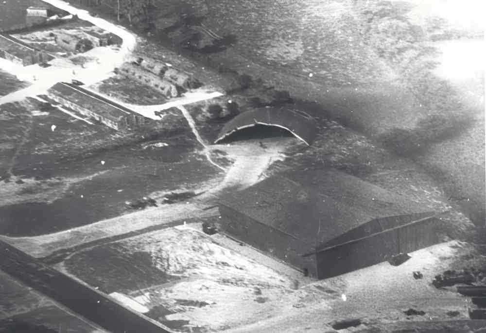 metal hangar facility Vintage world war A4 Photo Print