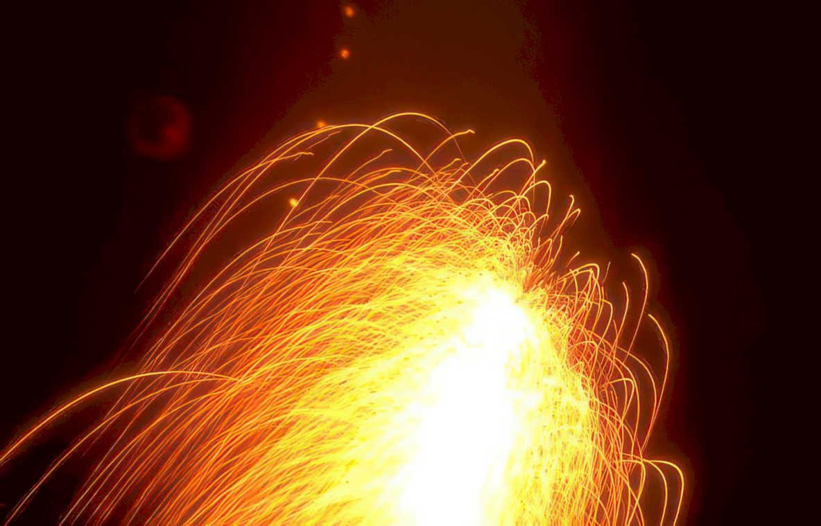 metalspark grinding night Vintage A4 Photo Print