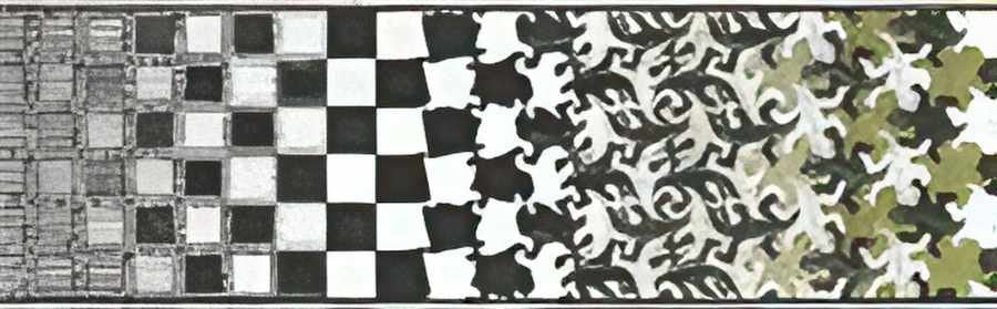 metamorphosis ii excerpt 2 mc escher 1939 A4 Photo Print