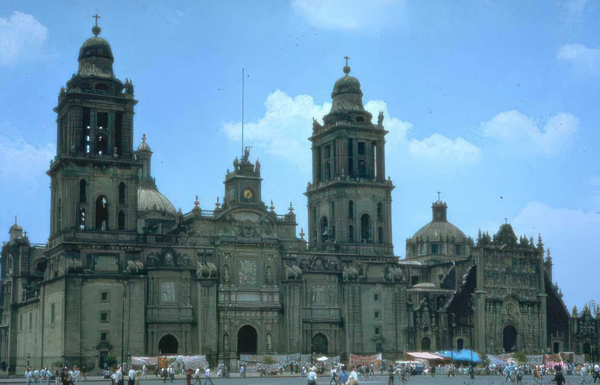 metropolitan cathedral mexico Vintage A4 Photo Print