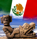 mexico flag aztec Flags1980s A4 Photo Print