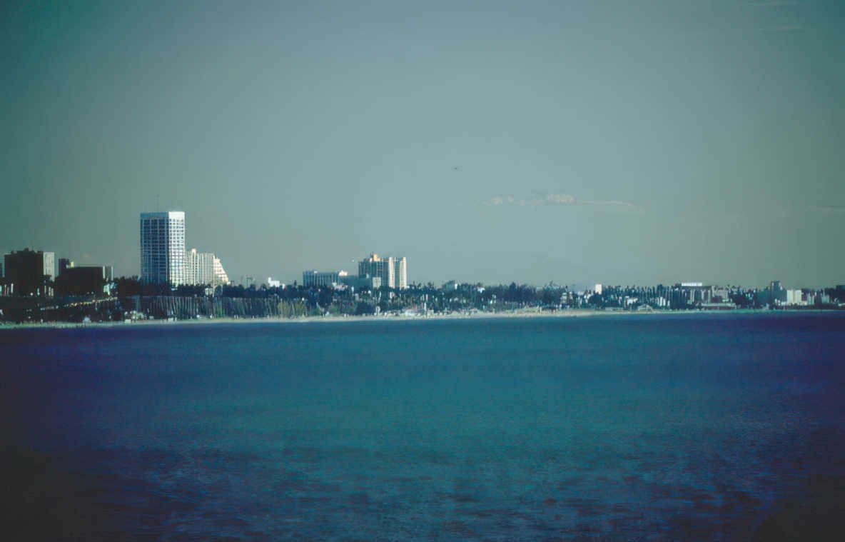 miami beach skyline Vintage A4 Photo Print