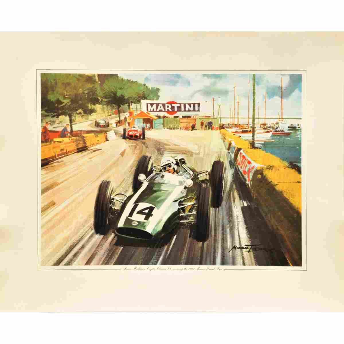 michael turner bruce mclaren monaco 1962 2 Advert A4 Photo Print